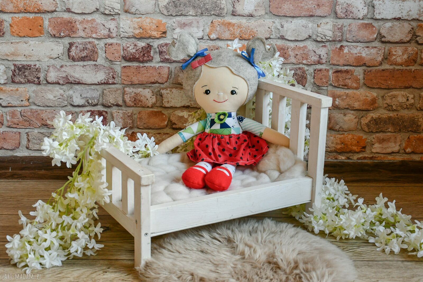 Lalka Rojberka Eliza 50 cm - ręcznie wyszywana szmacianka dla dziewczynki