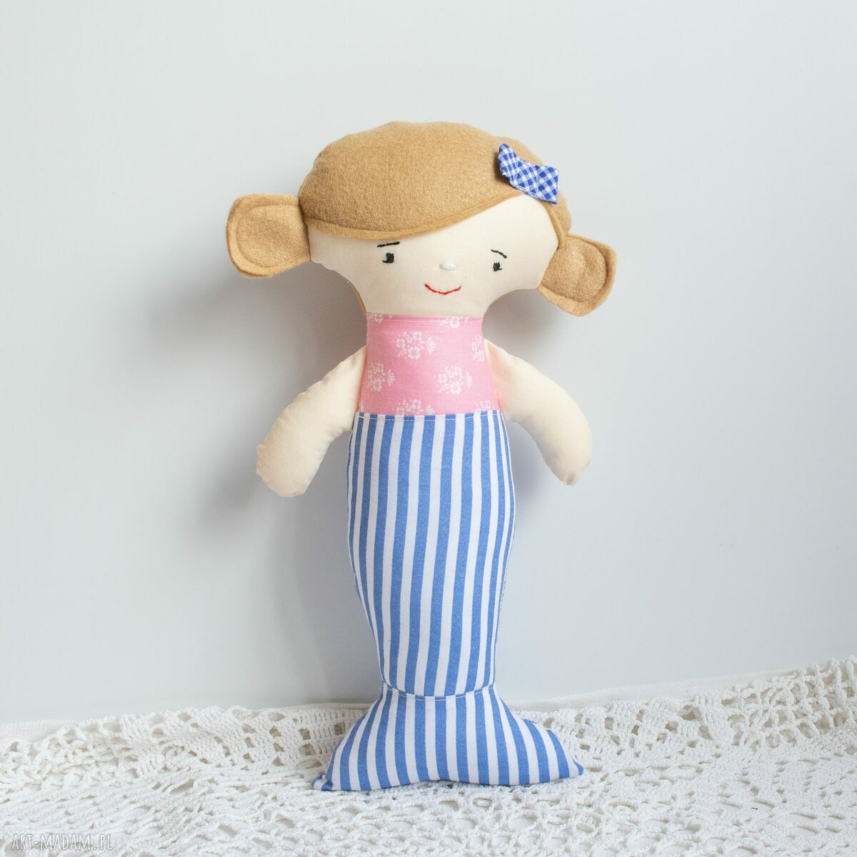Lalka syrenka 33 cm - Hania na chrzest, roczek i Dzień Dziecka