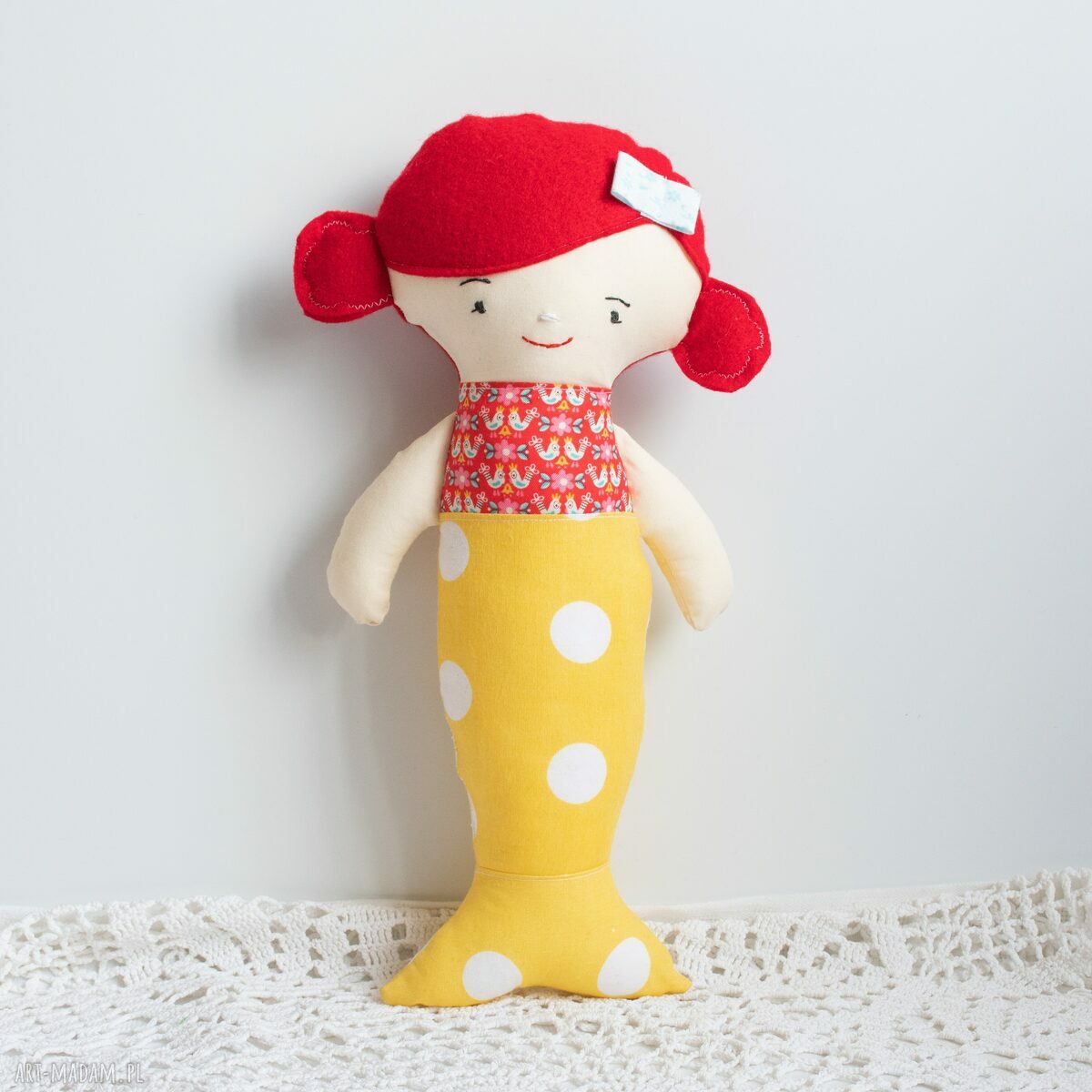 Lalka syrenka 33 cm - Małgosia, ręcznie wykonana