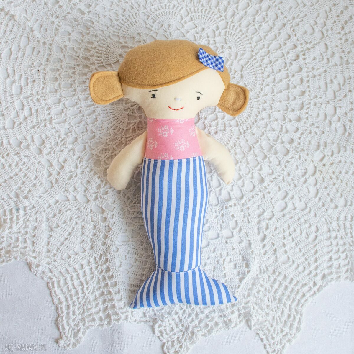 Lalka syrenka 33 cm - Hania na chrzest, roczek i Dzień Dziecka