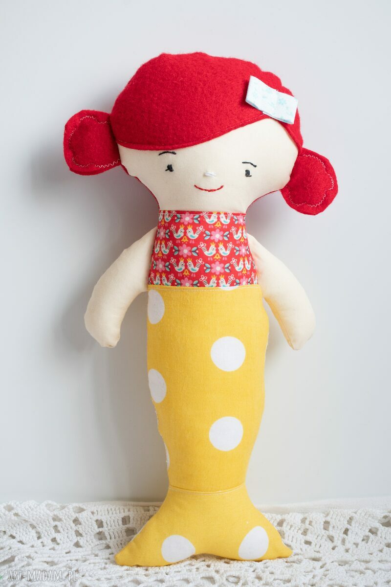Lalka syrenka 33 cm - Małgosia, ręcznie wykonana