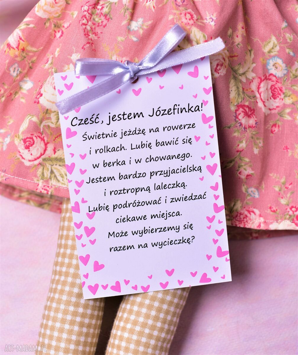 Lalka szmacianka Józefinka - prezent na chrzest w pudełku