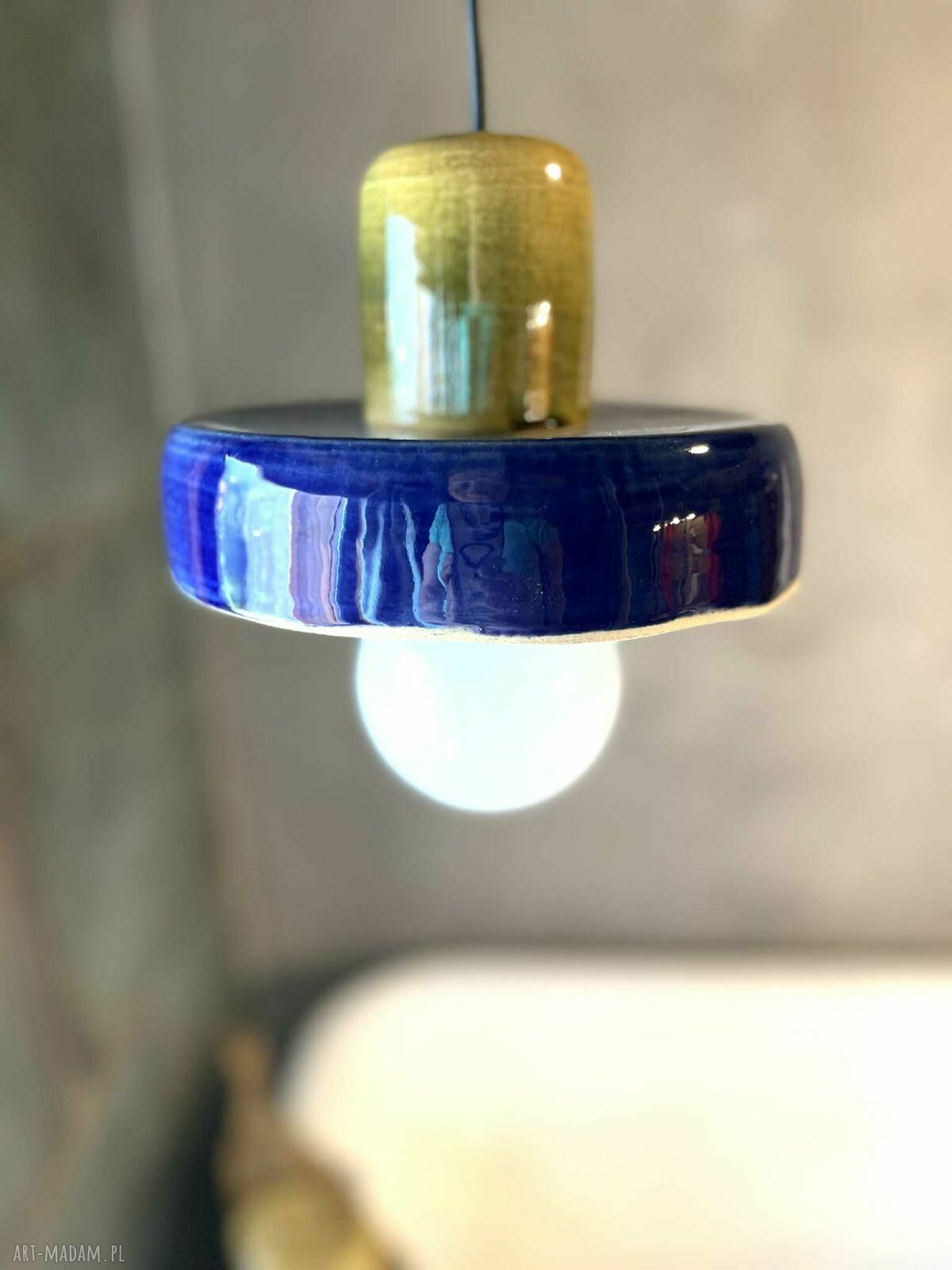Lampa ceramiczna wisząca „Fjord” - ręcznie robiony nordycki design