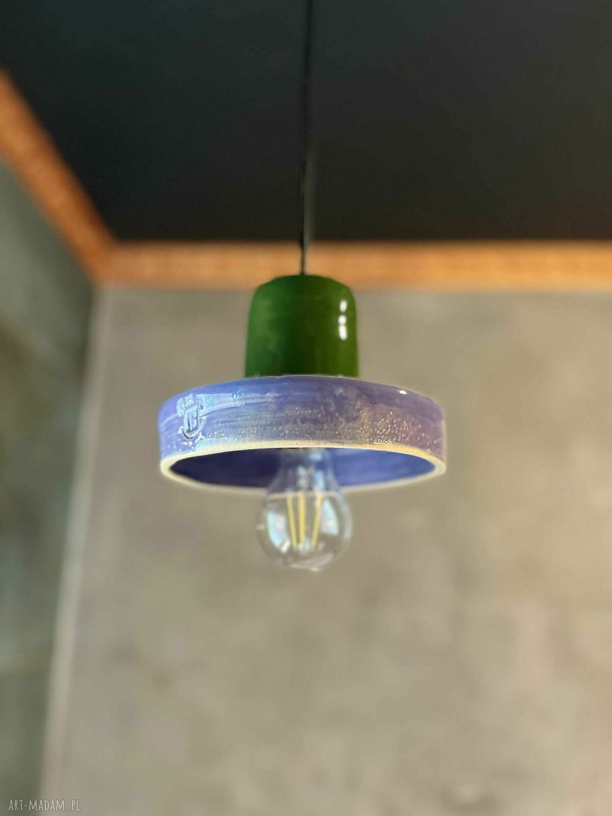 Lampa ceramiczna wisząca Fjord nad stół - ręcznie robiona