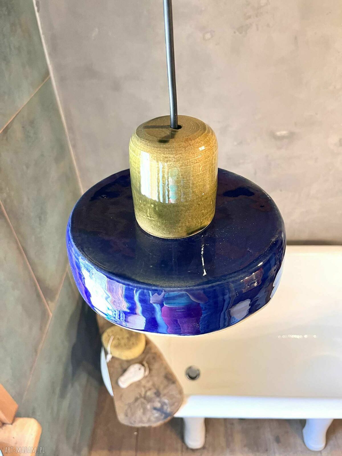 Lampa ceramiczna wisząca „Fjord” - ręcznie robiony nordycki design