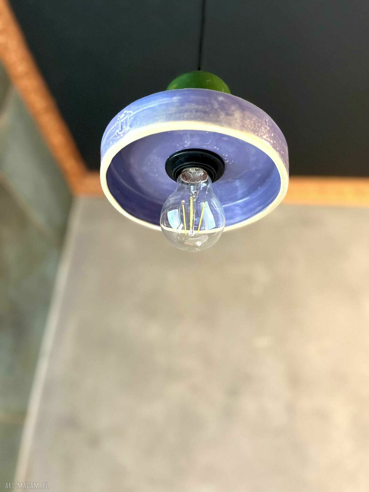 Lampa ceramiczna wisząca Fjord nad stół - ręcznie robiona
