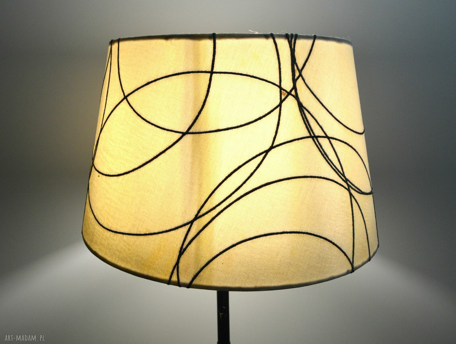 Lampa podłogowa hand made w stylu loft - drewno i metal (upcycling)
