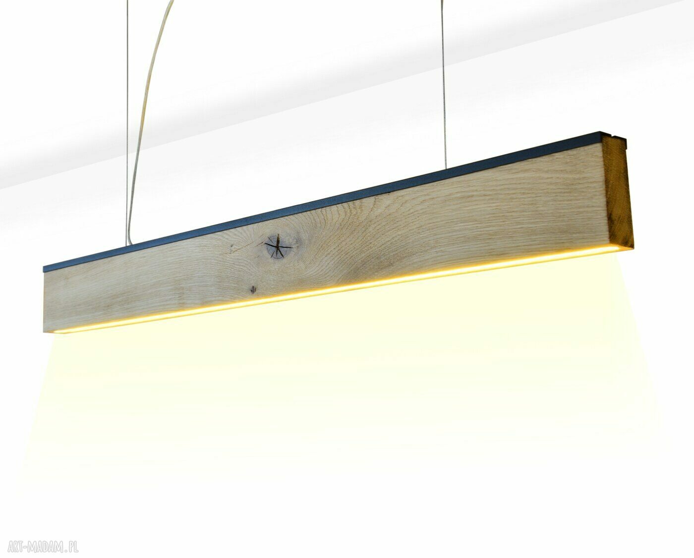 Lampa RIFT -100cm-Dąb-Dół-Listwa Czarna