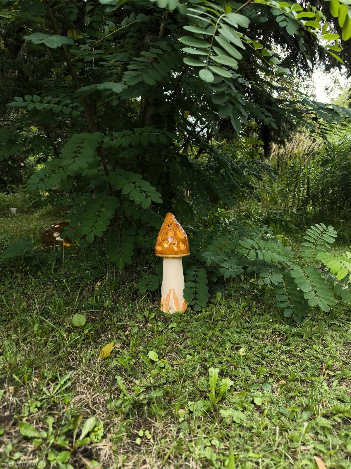Lampa ceramiczna Smardz - ręcznie wykonana lampka nastrojowa