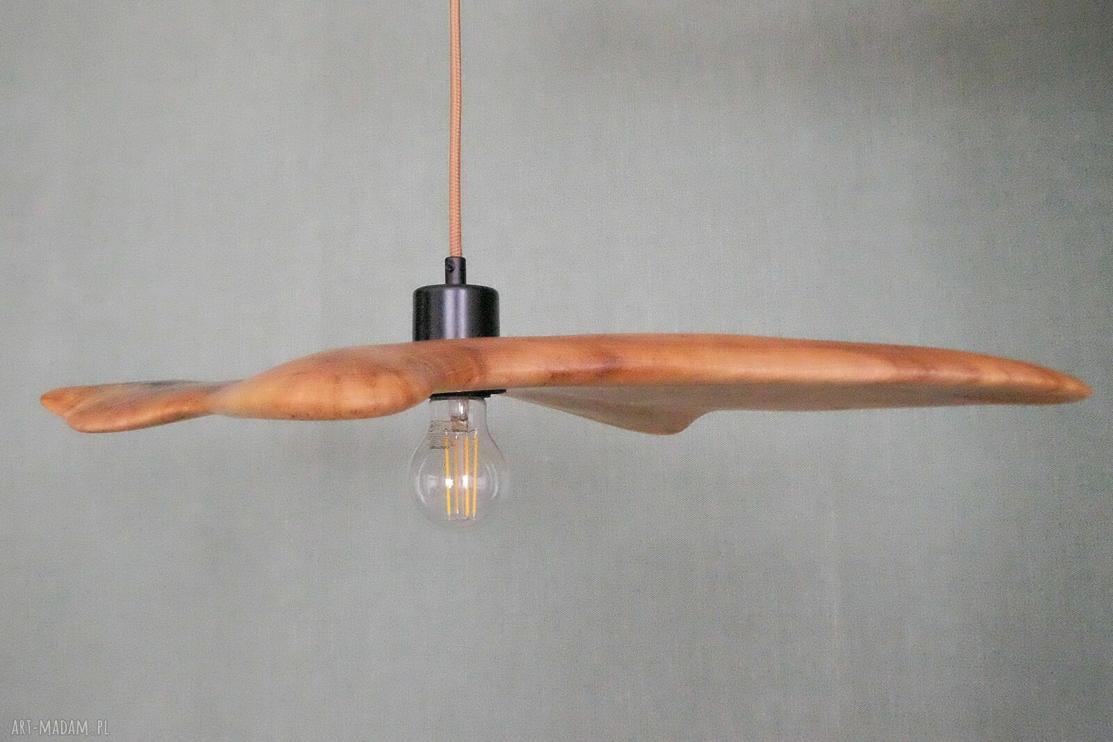 Lampa wisząca rzeźbiona z drewna drewniany żyrandol do salonu i jadalni