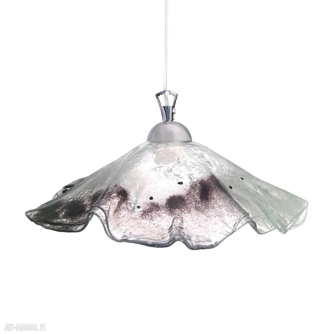 Lampa wisząca z kolekcji Meduza ze szkła fusing - unikatowa ozdoba wnętrza
