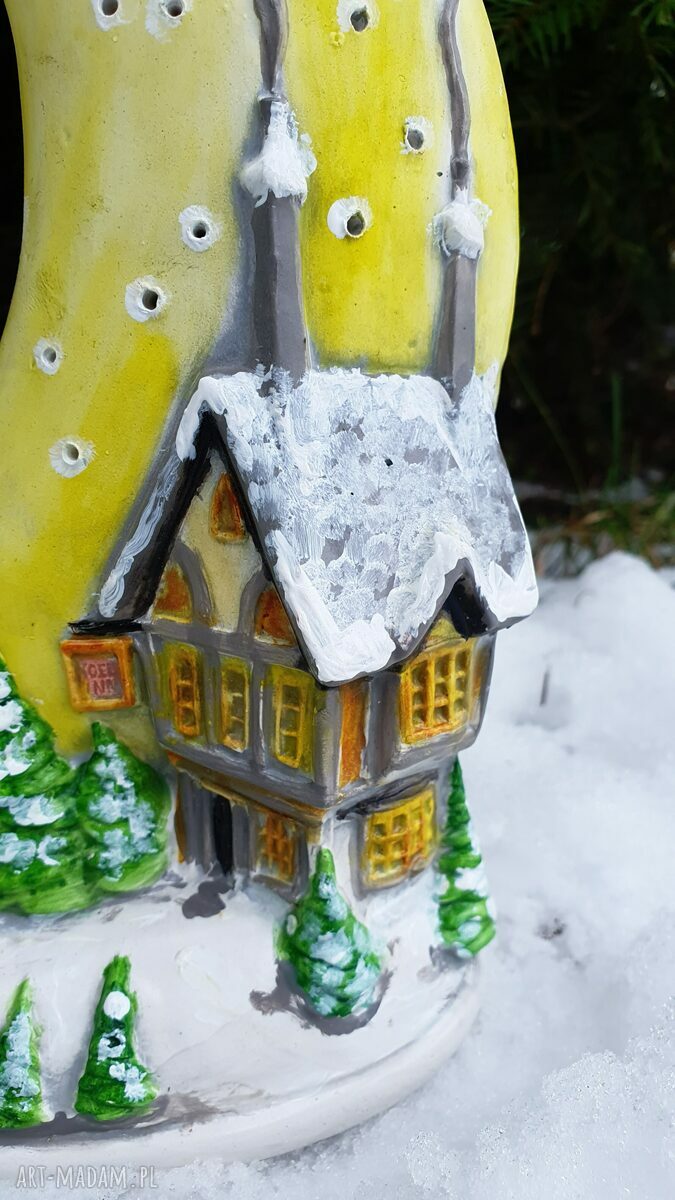 Świąteczny lampion ceramiczny na Boże Narodzenie (ok. 20 cm)