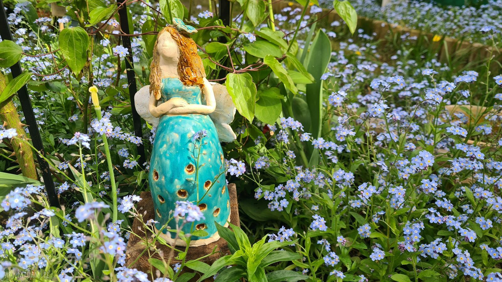Lampion aniołek „Panienka” - ceramiczna dekoracja i prezent
