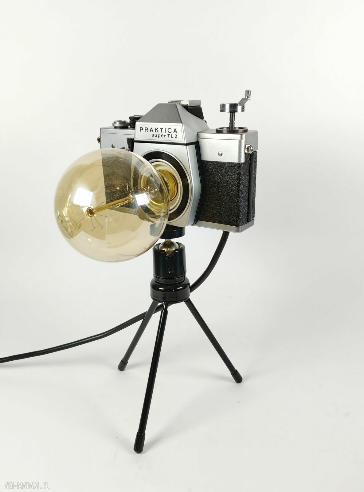Lampka z aparatu fotograficznego w stylu retro - prezent dla fotografa