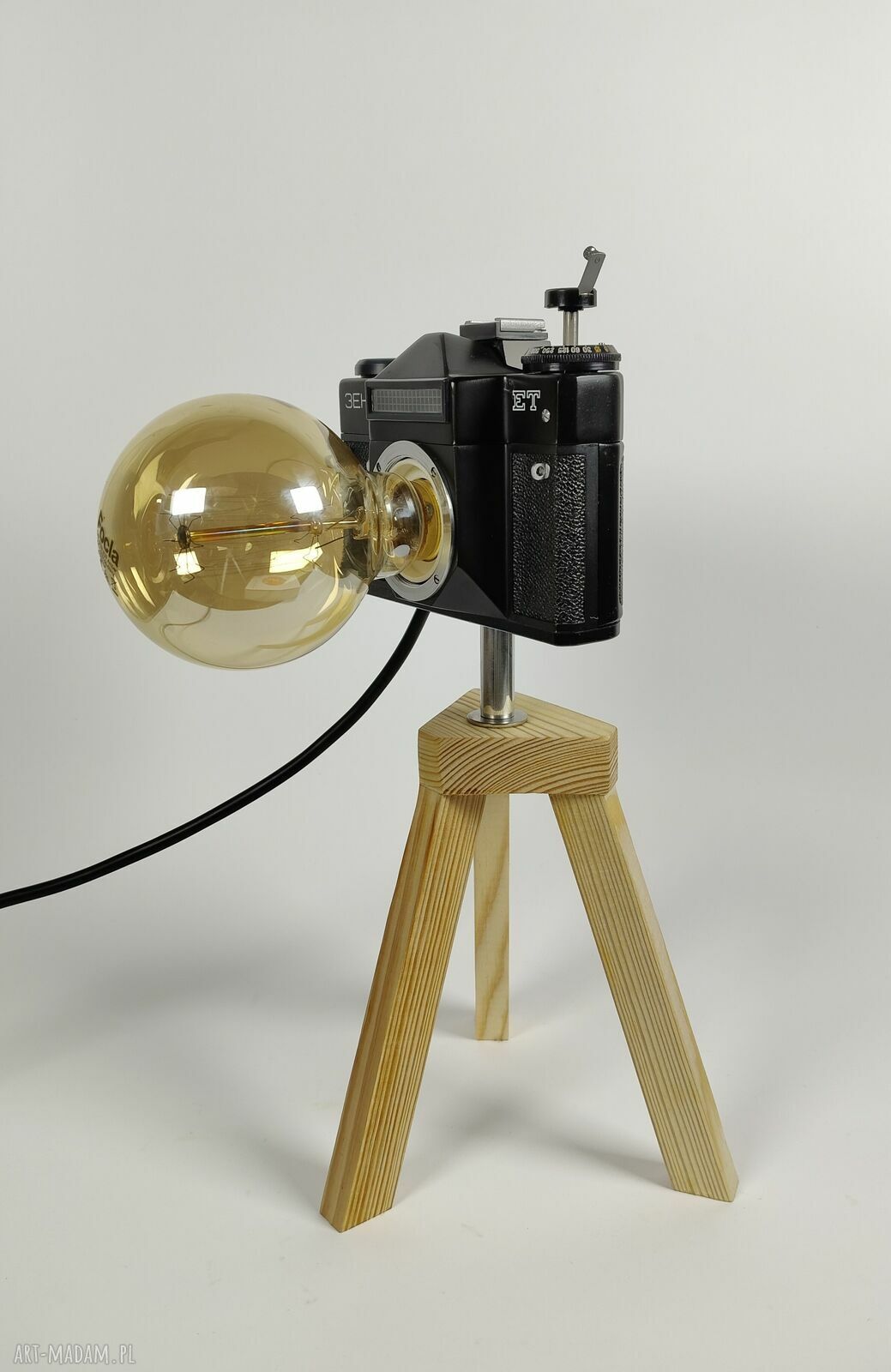 Lampka z aparatu fotograficznego w stylu RETRO - prezent dla fotografa i fotografki