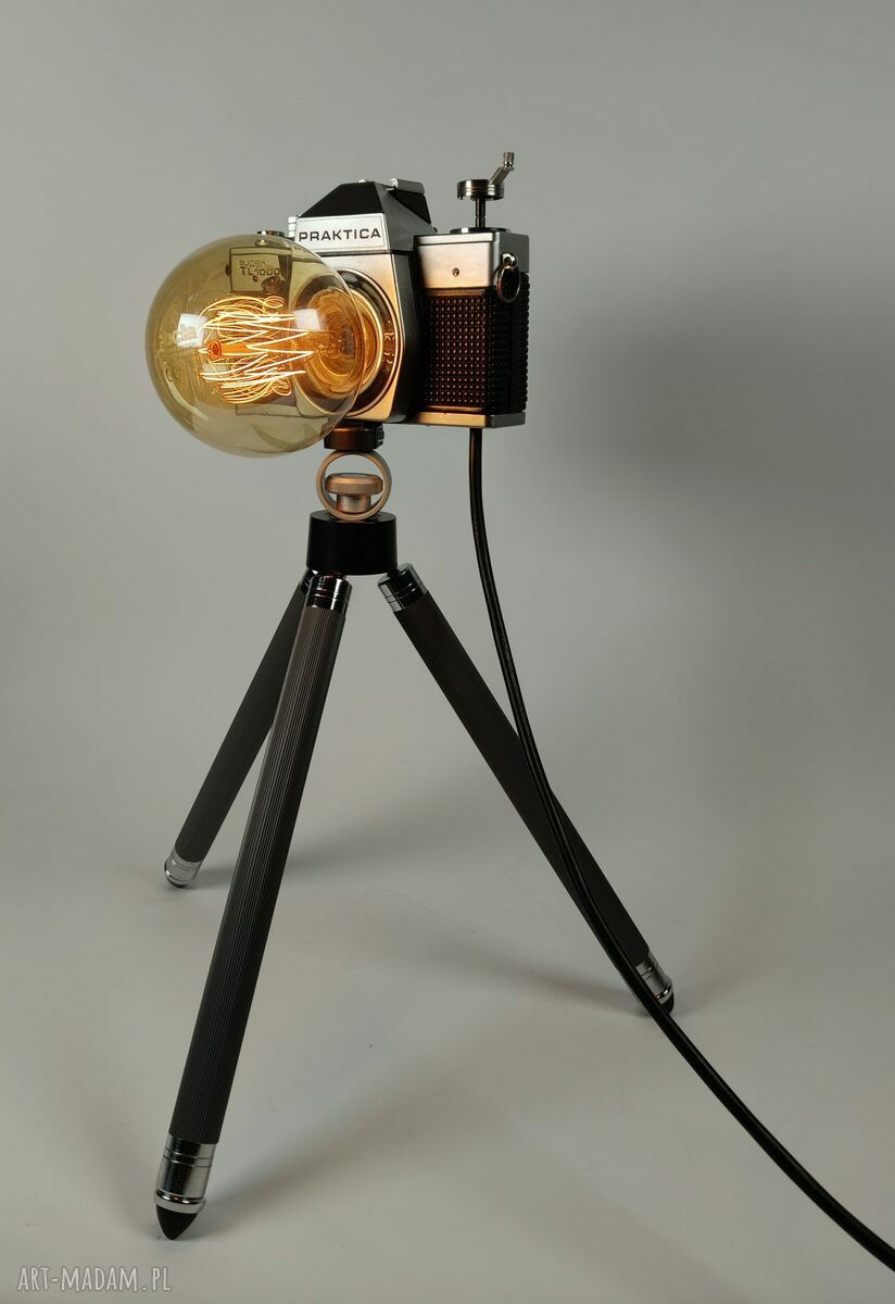 Lampka z aparatu fotograficznego - retro prezent dla fotografki