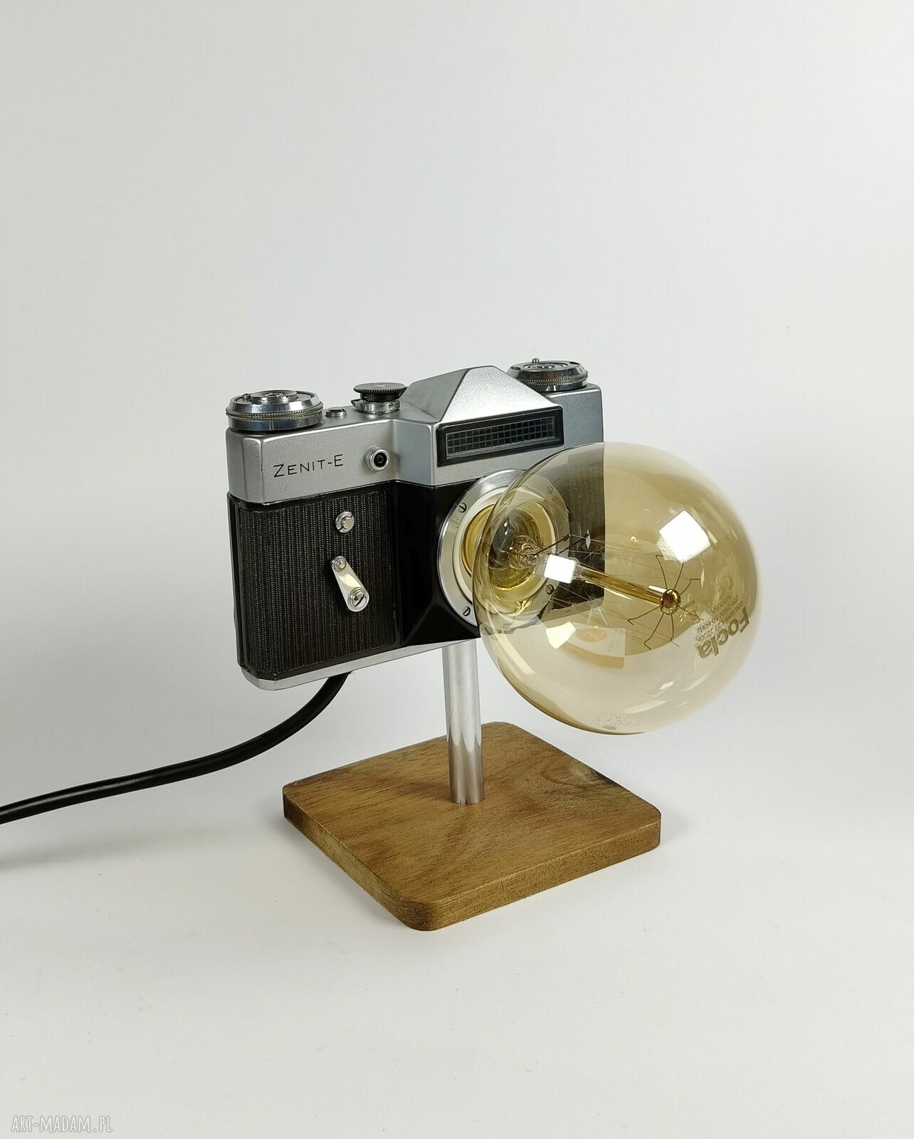 Oryginalna lampka z aparatu fotograficznego - prezent retro dla fotografa