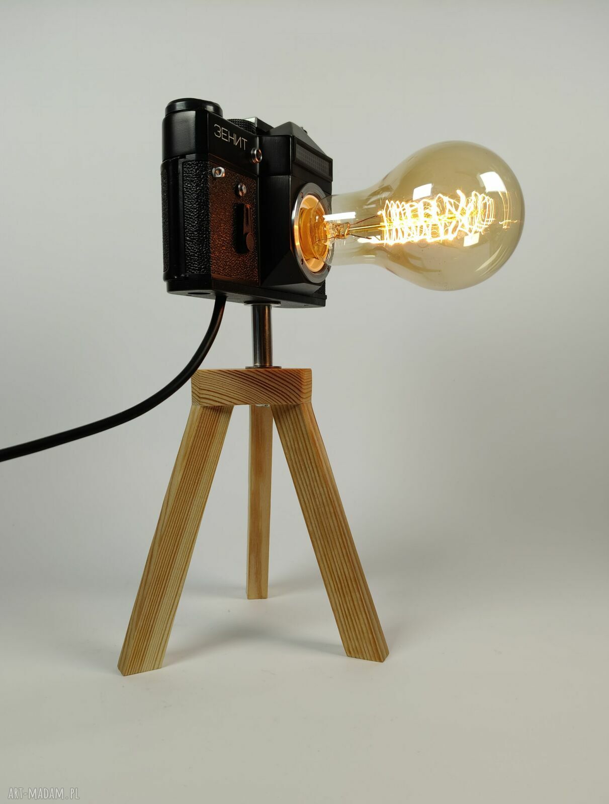 Lampka z aparatu fotograficznego w stylu RETRO - prezent dla fotografa i fotografki