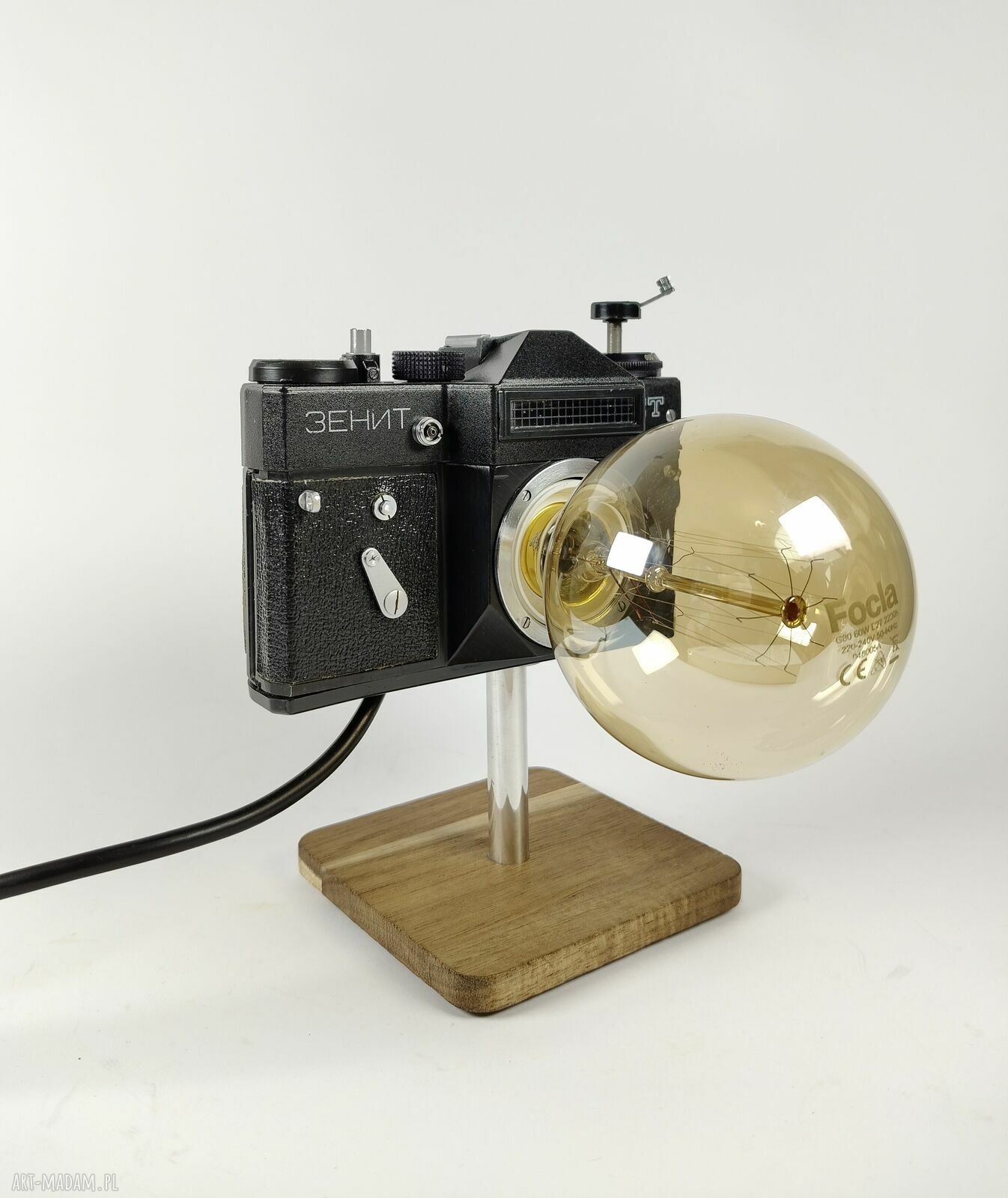 Lampka z aparatu fotograficznego w stylu RETRO - prezent dla fotografa i fotografki