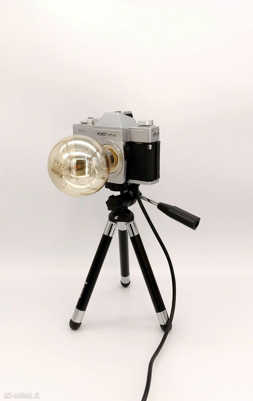 Lampka z aparatu retro - oryginalny prezent dla fotografa