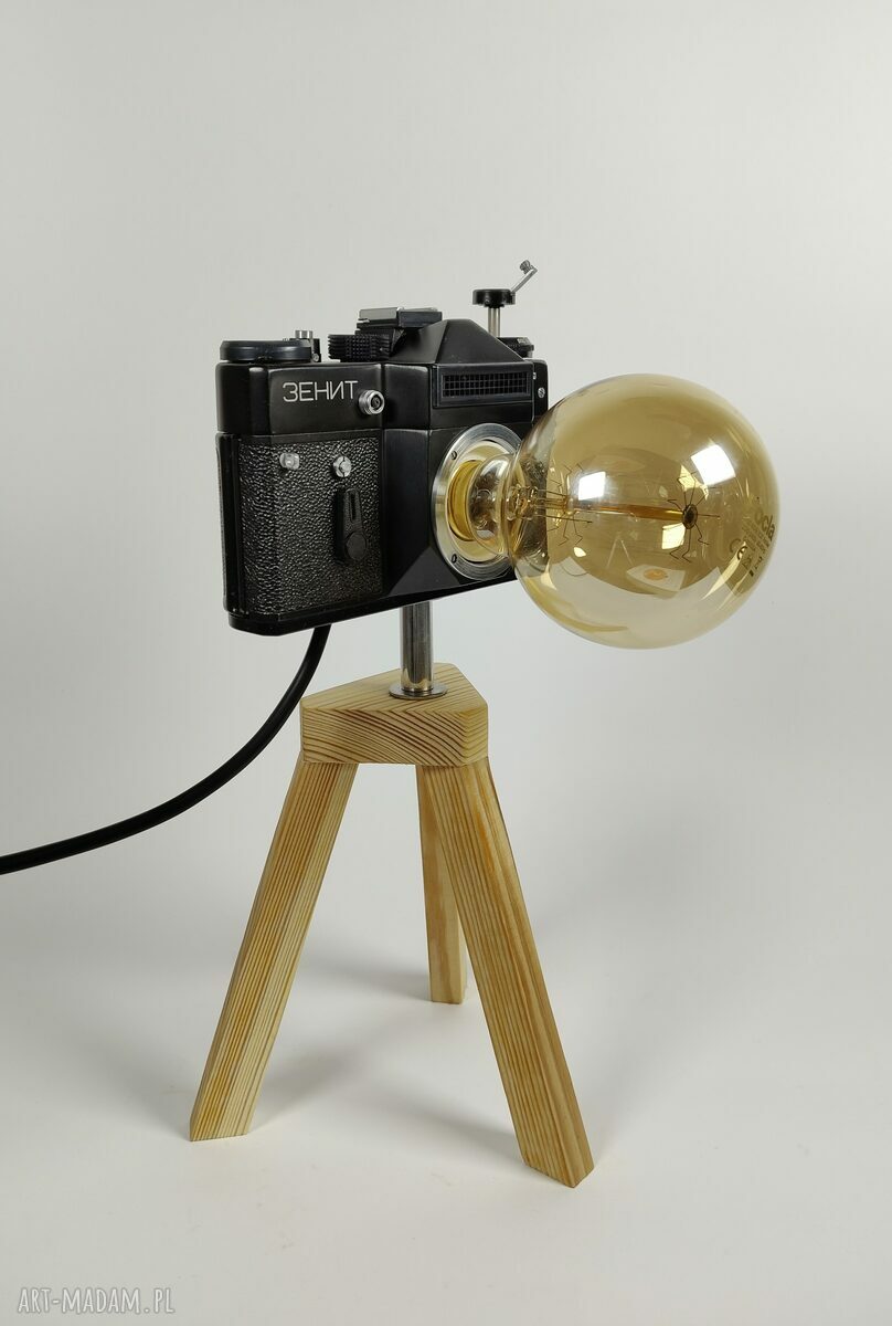 Lampka z aparatu fotograficznego w stylu RETRO - prezent dla fotografa i fotografki