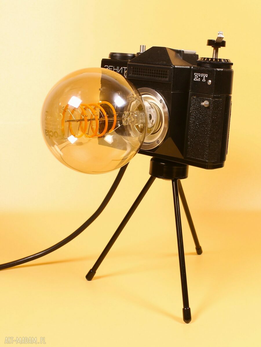Retro lampka z aparatu - oryginalny prezent dla fotografa i fotografki