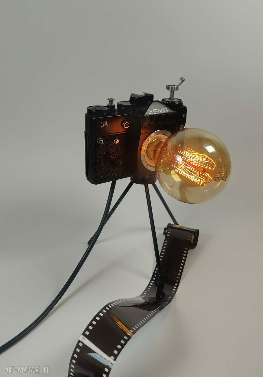 Lampka z aparatu fotograficznego w stylu retro - prezent dla fotograficzki