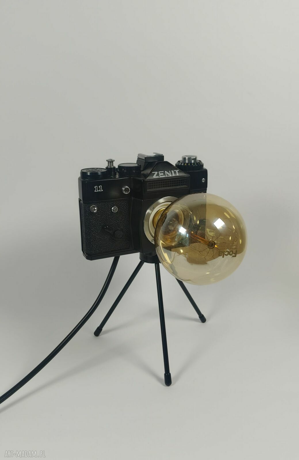 Lampka z aparatu fotograficznego - retro prezent dla fotografki