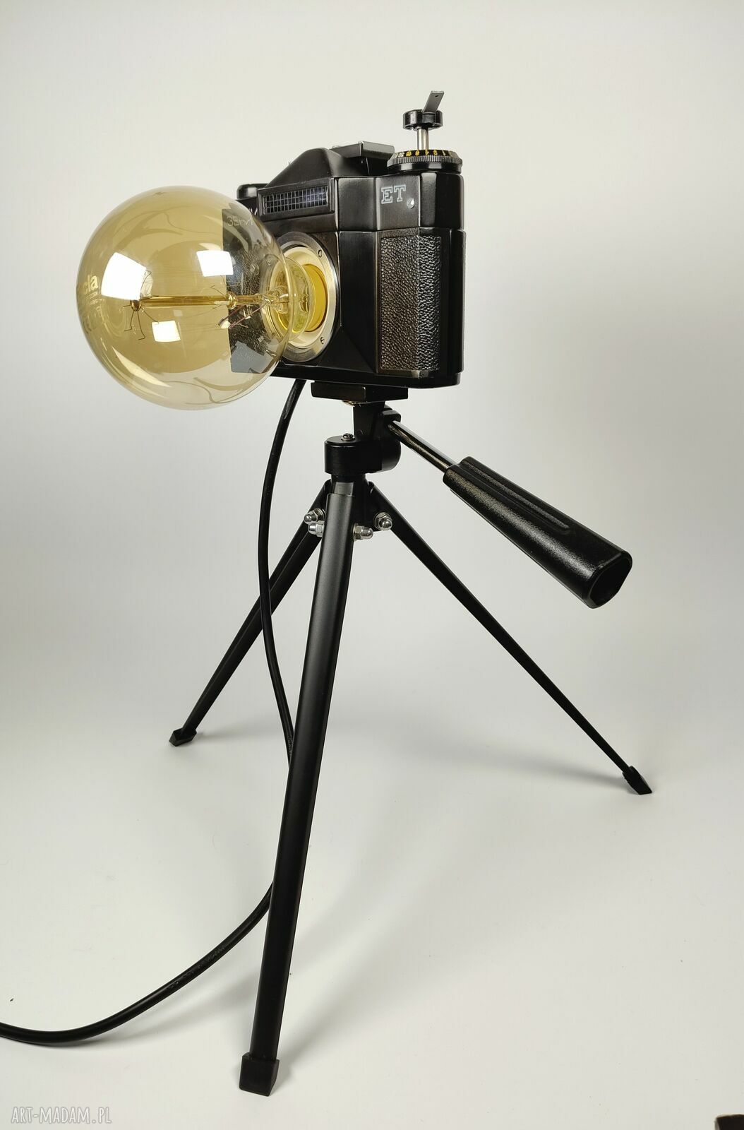 Wyjątkowa lampka z aparatu fotograficznego w stylu retro