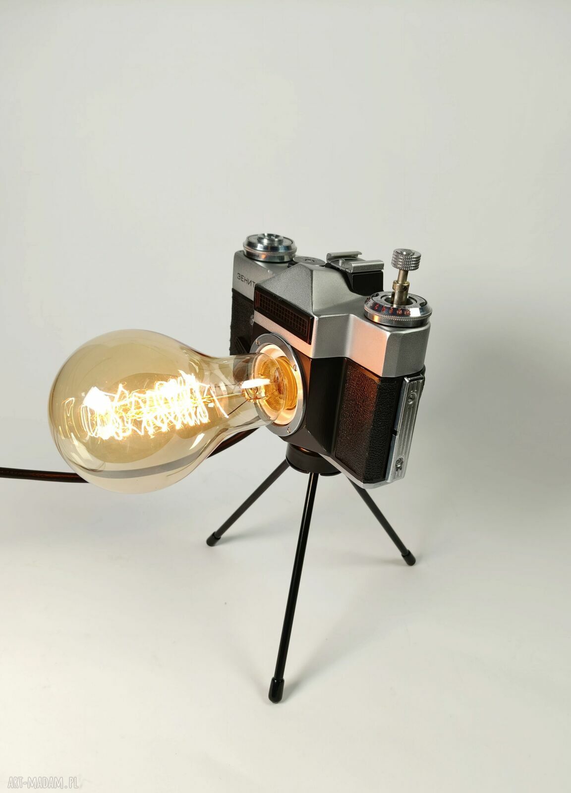 Retro lampka z aparatu fotograficznego - prezent dla fotografa lub fotografki