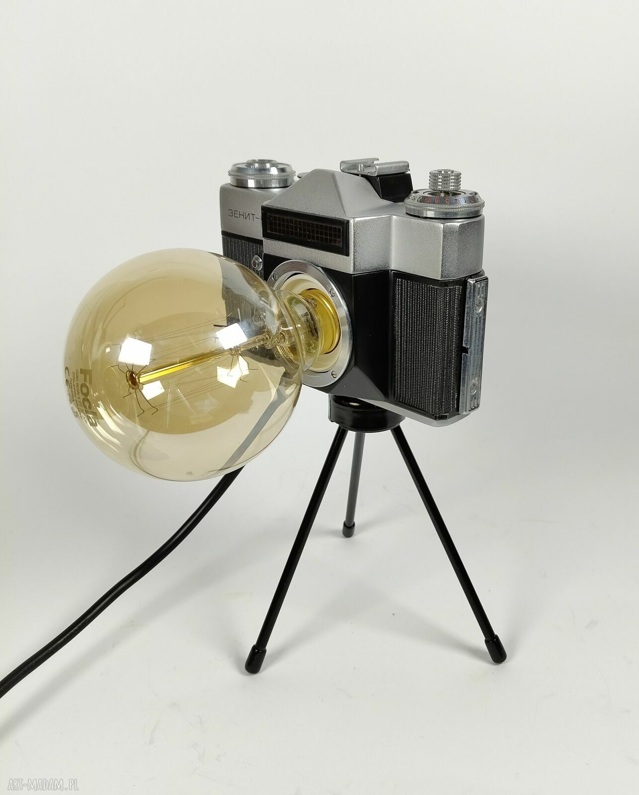 Lampka RETRO z aparatu fotograficznego - oryginalny prezent dla fotografa