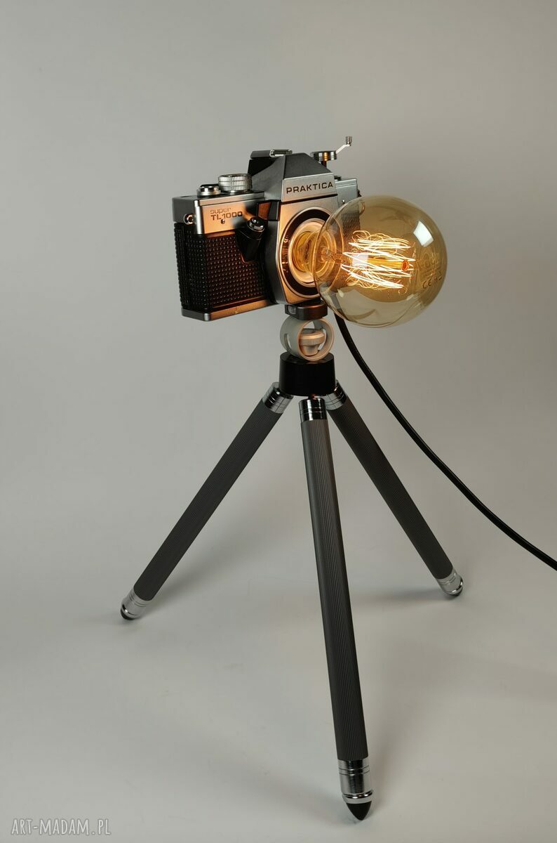 Lampka z aparatu fotograficznego - retro prezent dla fotografki