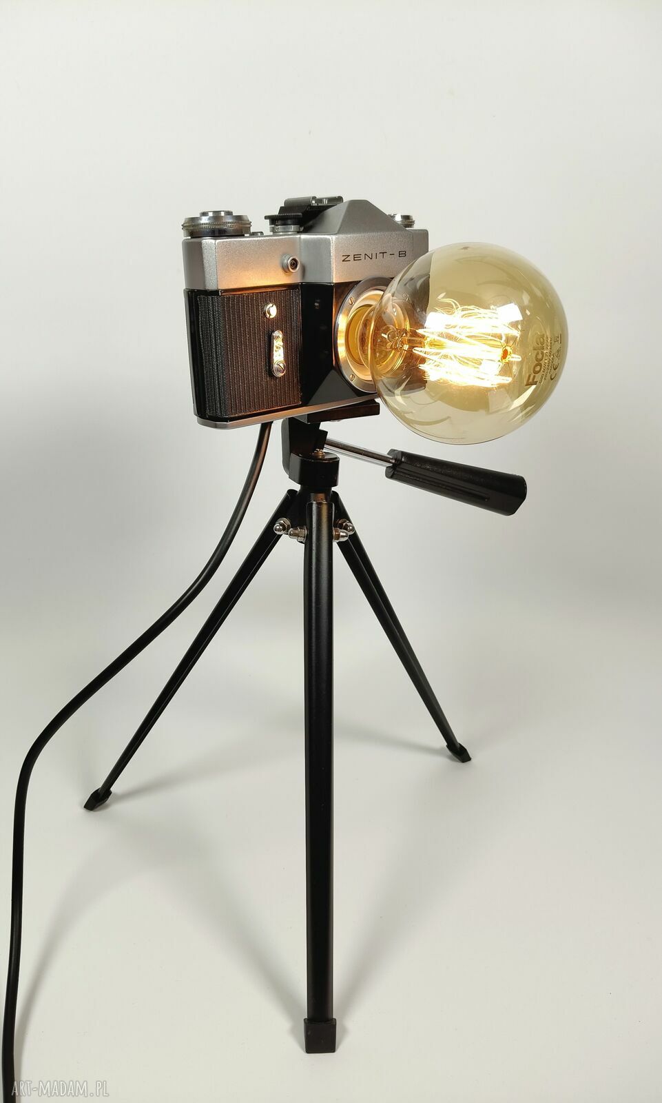 Lampka z aparatu fotograficznego - retro prezent dla fotografa