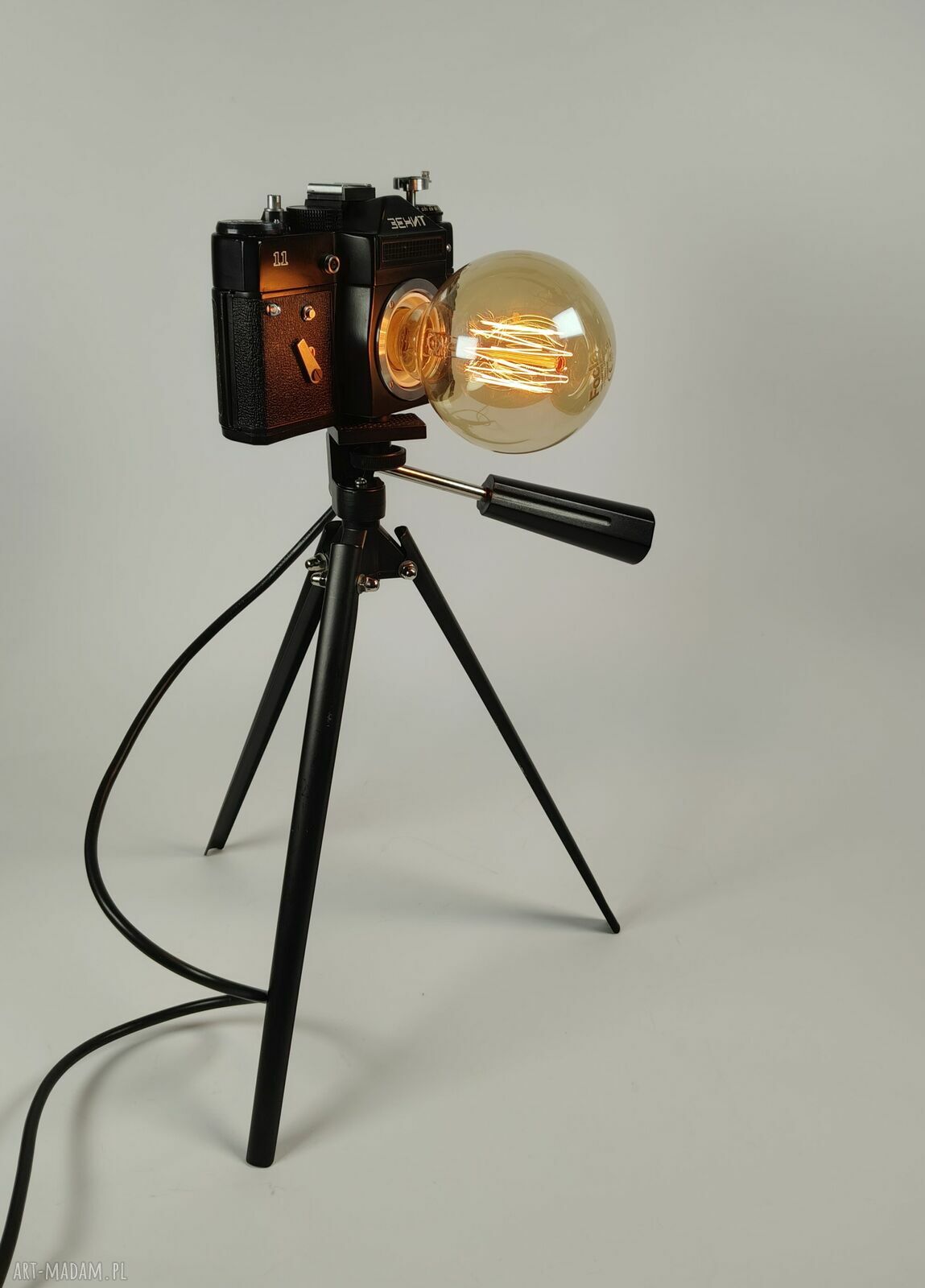 Lampka z aparatu fotograficznego - retro prezent dla fotografki