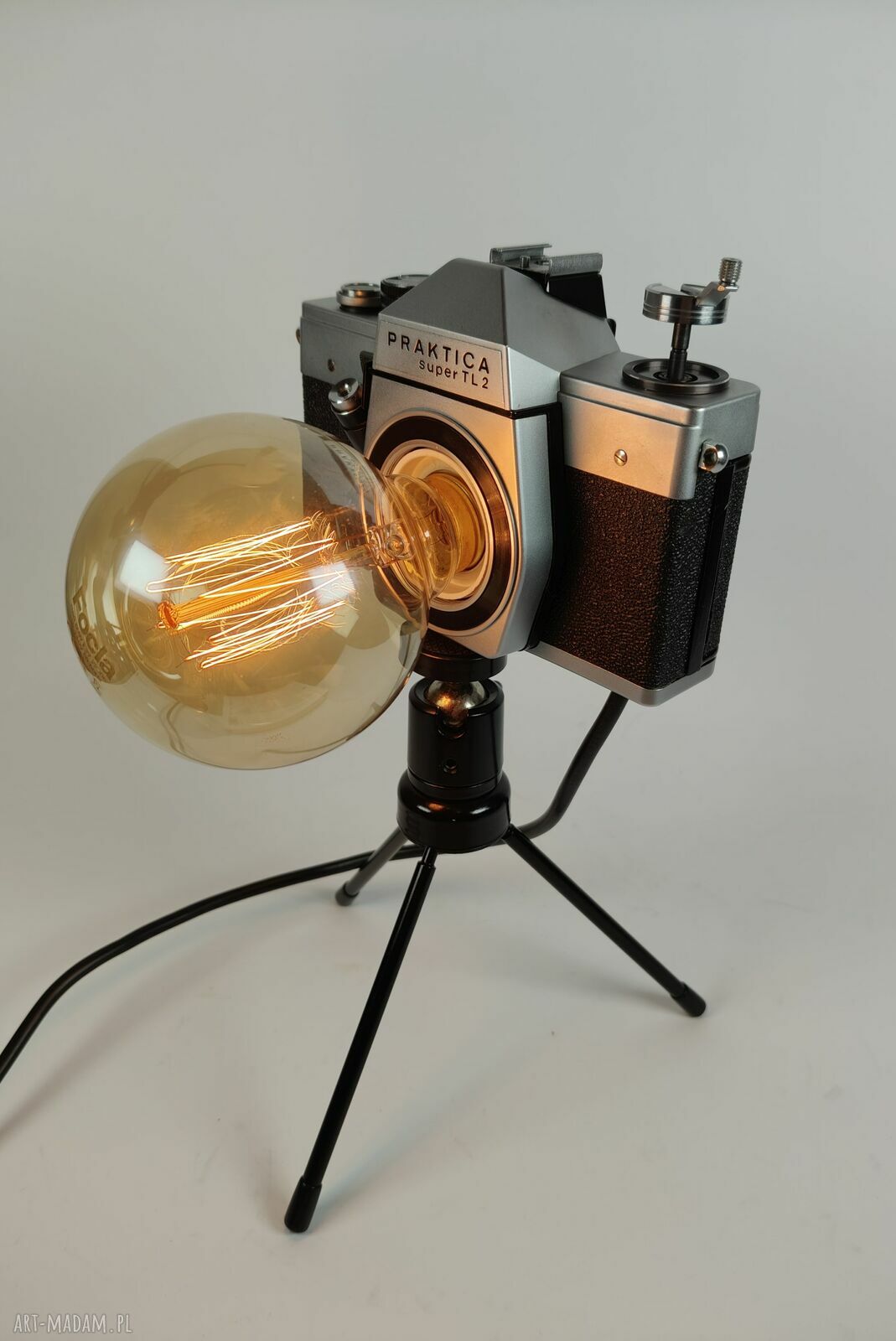Lampka z aparatu fotograficznego w stylu retro - prezent dla fotografa