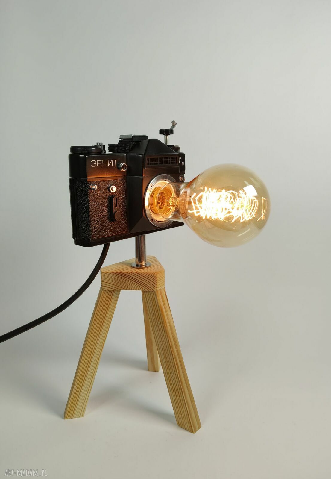 Lampka z aparatu fotograficznego w stylu RETRO - prezent dla fotografa i fotografki