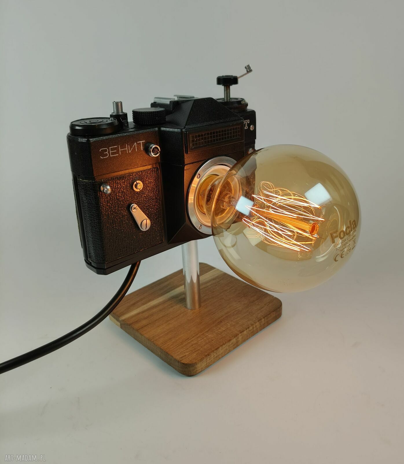 Lampka z aparatu fotograficznego w stylu RETRO - prezent dla fotografa i fotografki
