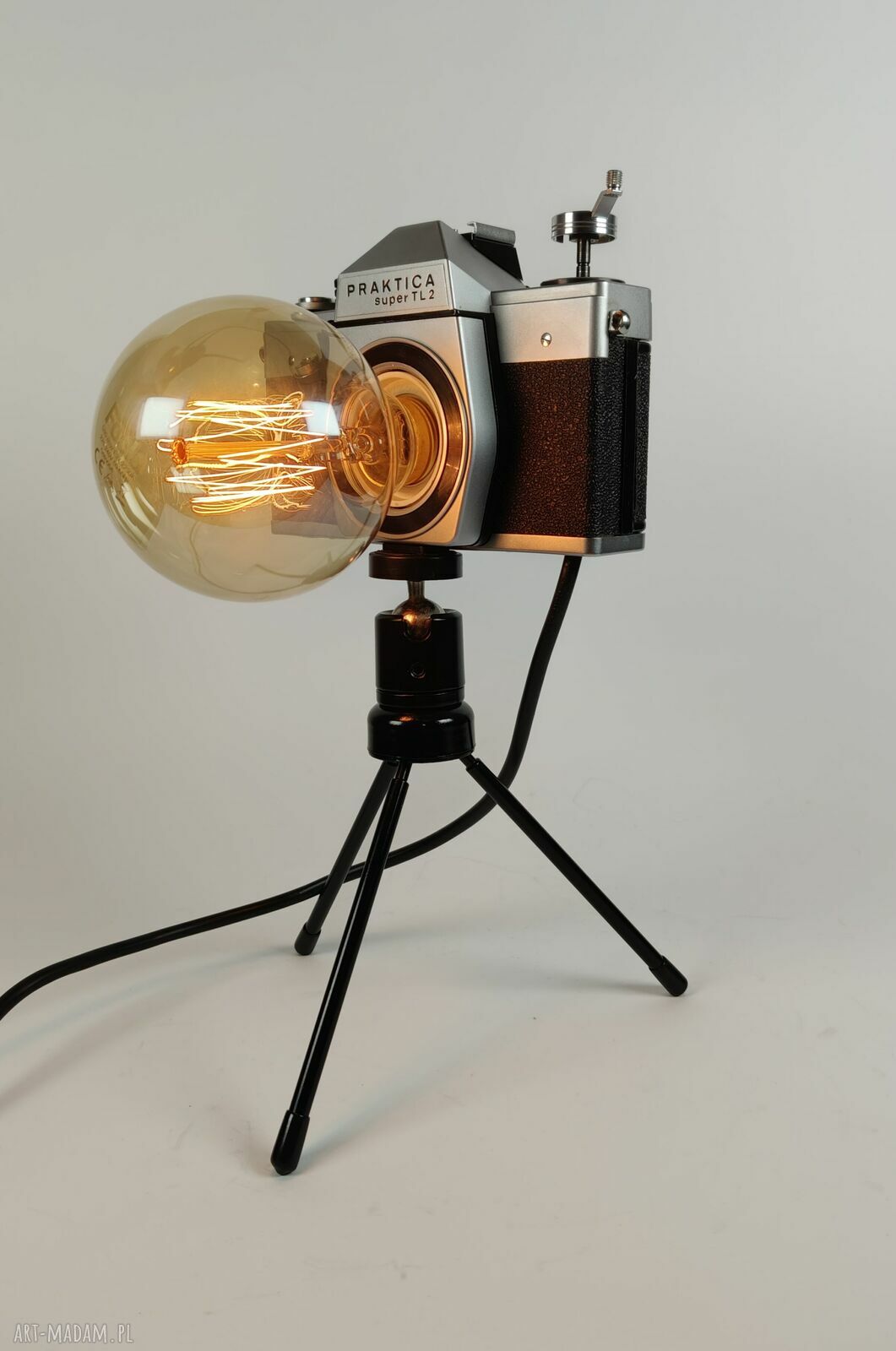 Lampka z aparatu fotograficznego w stylu retro - prezent dla fotografa