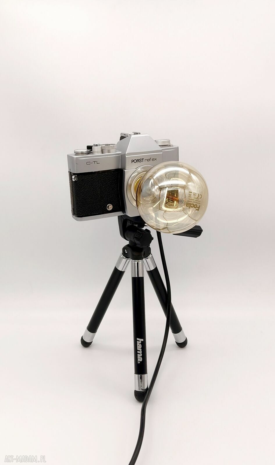 Lampka z aparatu retro - oryginalny prezent dla fotografa
