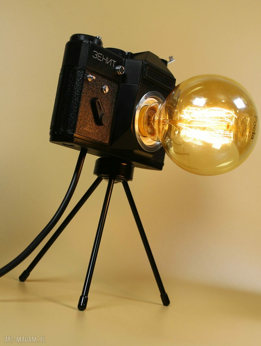Retro lampka z aparatu - oryginalny prezent dla fotografa i fotografki