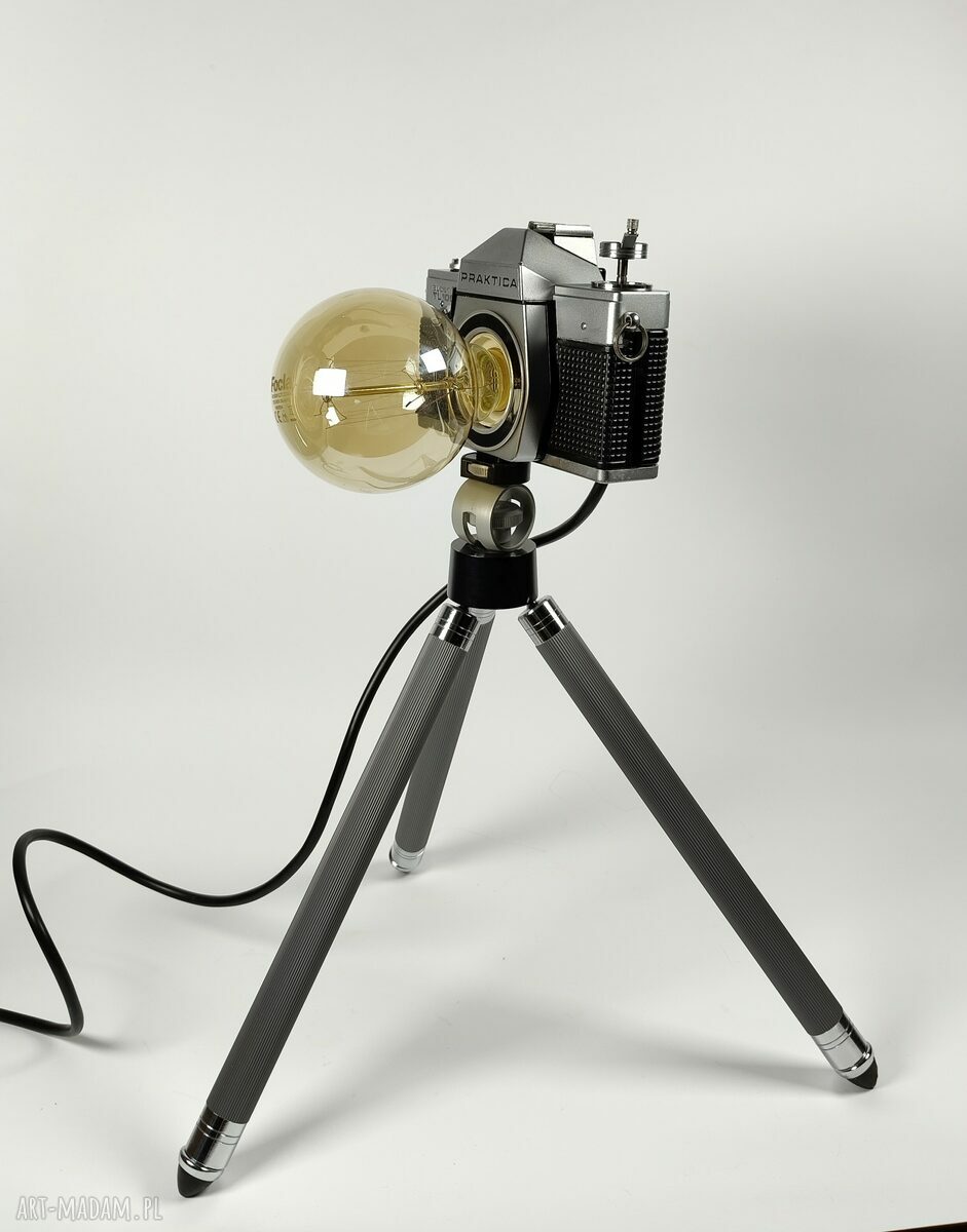 Lampka z aparatu fotograficznego - retro prezent dla fotografki