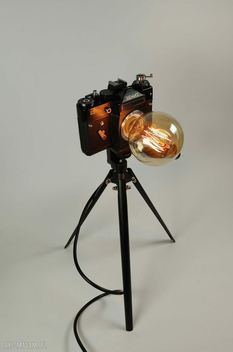 Lampka z aparatu fotograficznego - retro prezent dla fotografki