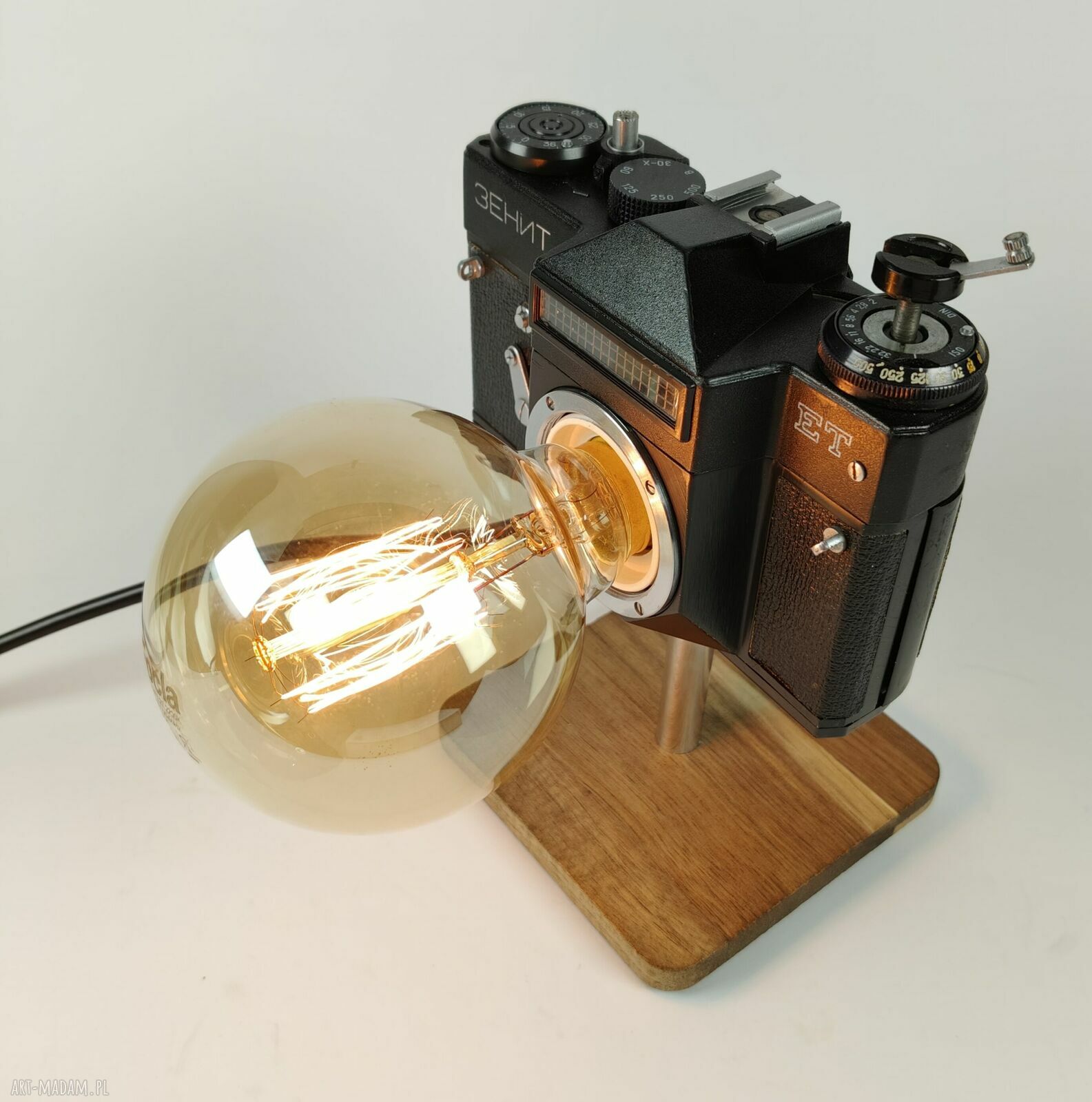Lampka z aparatu fotograficznego w stylu RETRO - prezent dla fotografa i fotografki