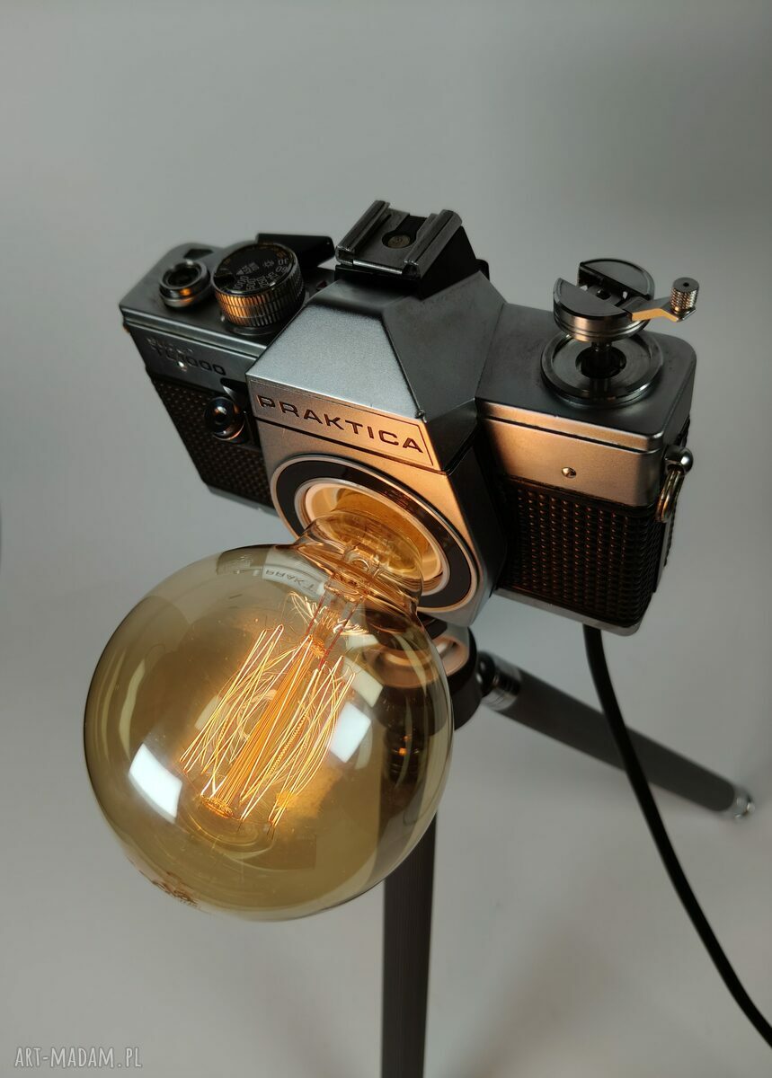 Lampka z aparatu fotograficznego - retro prezent dla fotografki