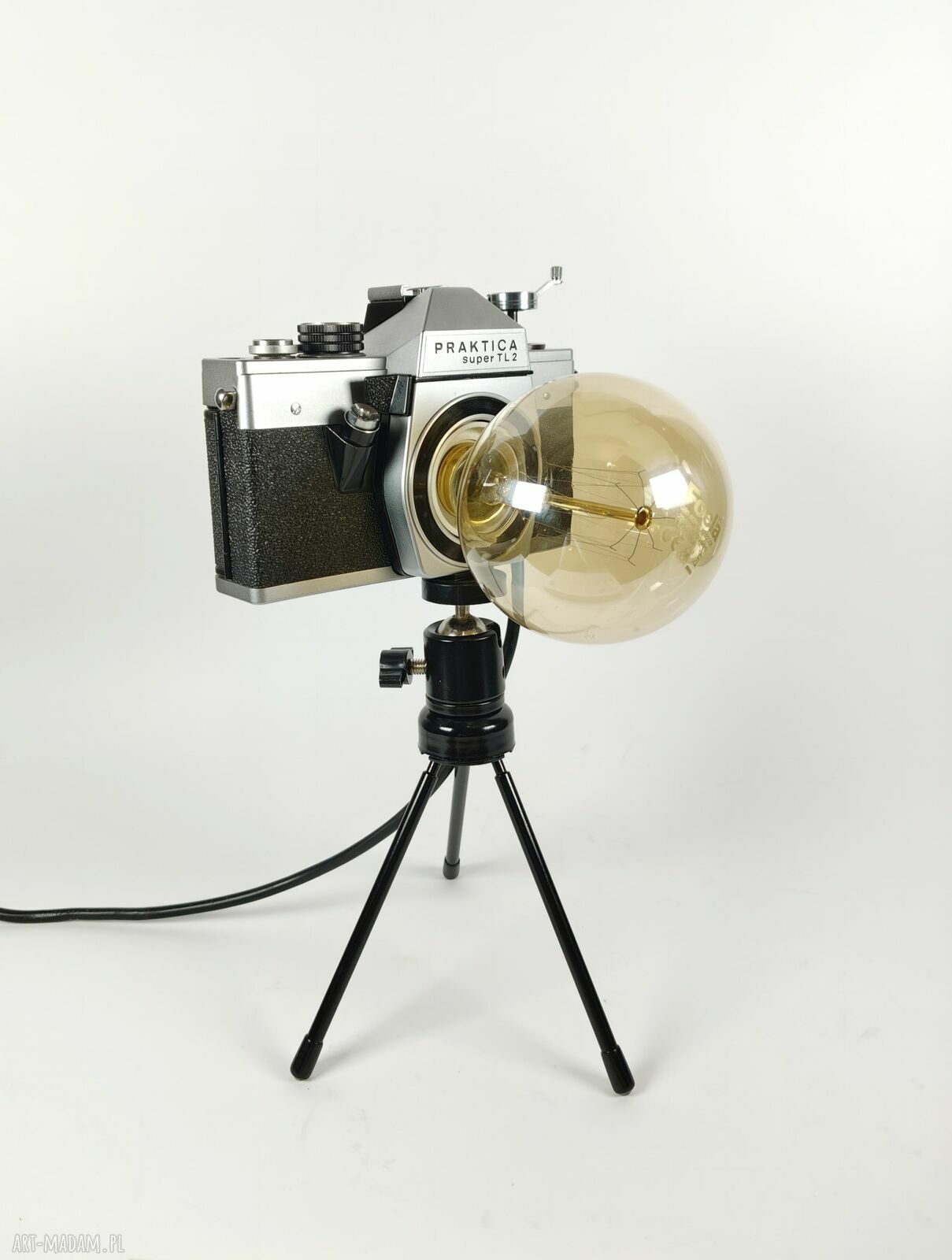 Lampka z aparatu fotograficznego w stylu retro - prezent dla fotografa
