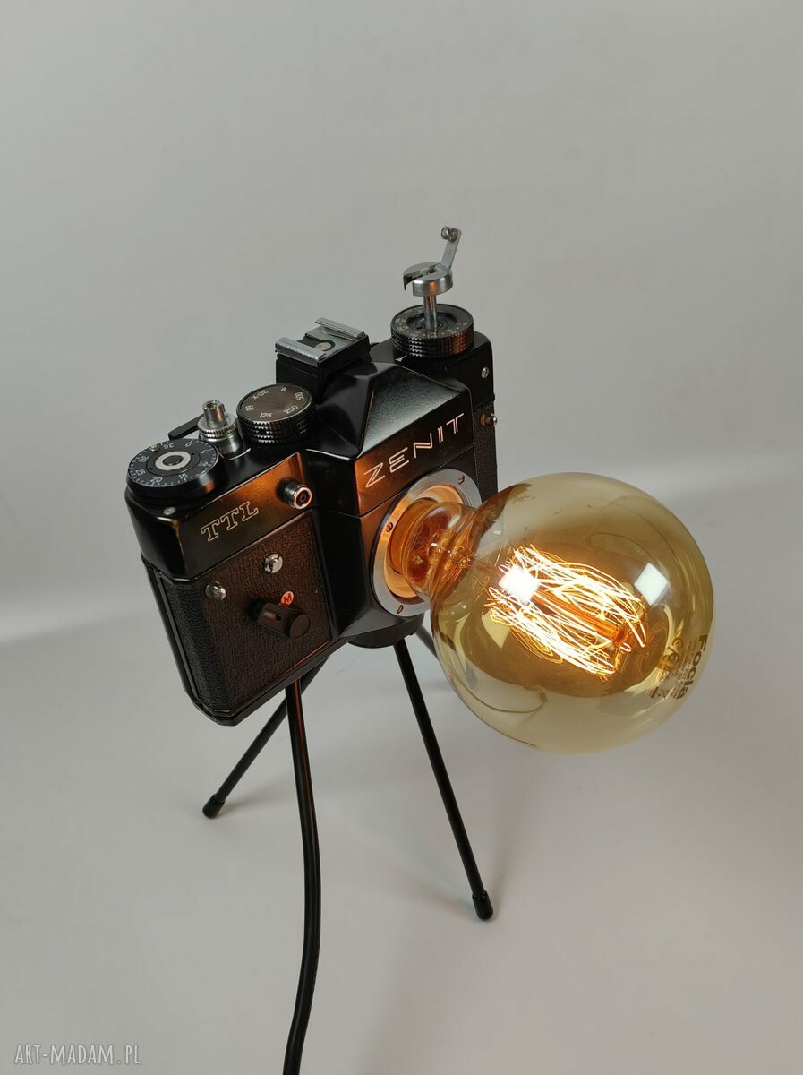 Retro lampka z aparatu - oryginalny prezent dla fotografa i fotografki