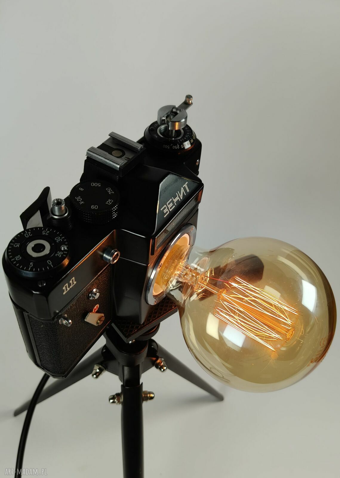 Lampka z aparatu fotograficznego - retro prezent dla fotografki