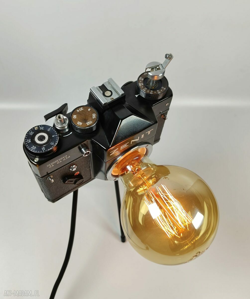 Retro lampka z aparatu - oryginalny prezent dla fotografa i fotografki