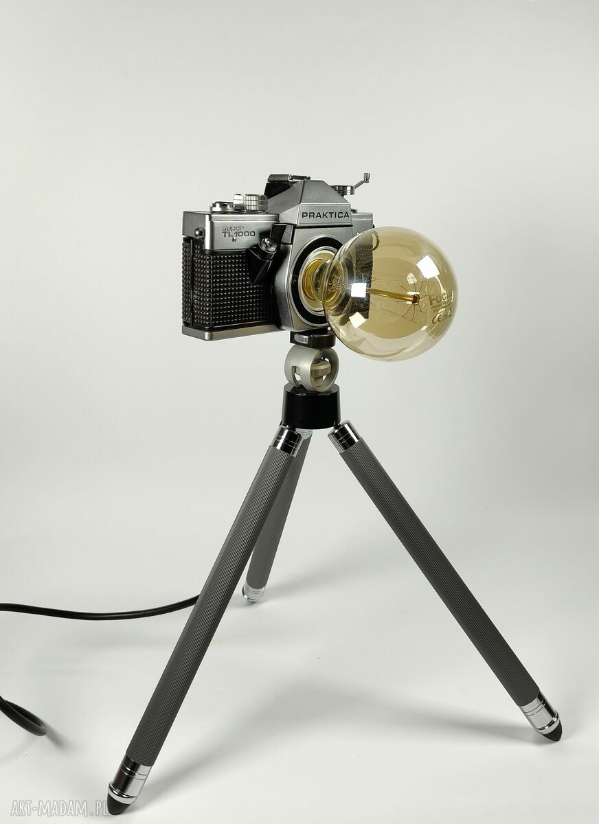 Lampka z aparatu fotograficznego - retro prezent dla fotografki