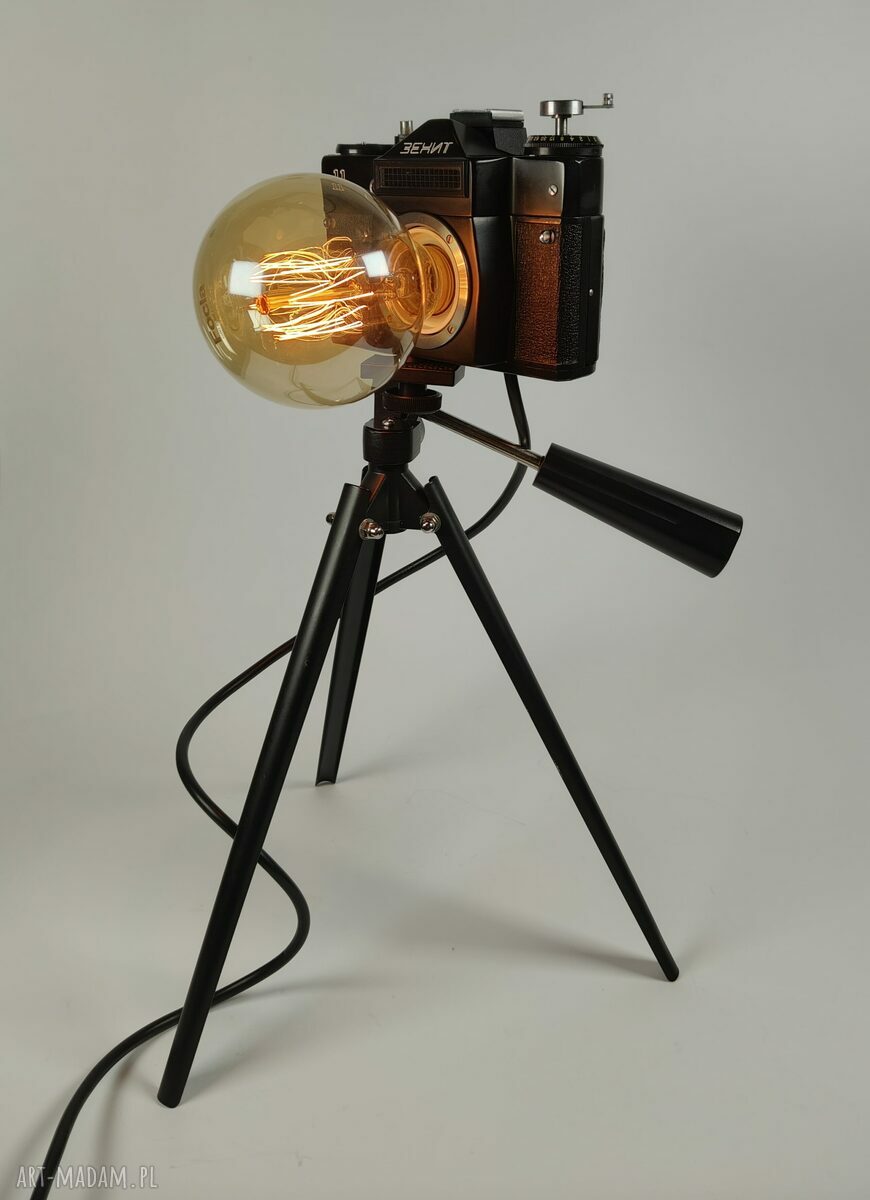 Lampka z aparatu fotograficznego - retro prezent dla fotografki